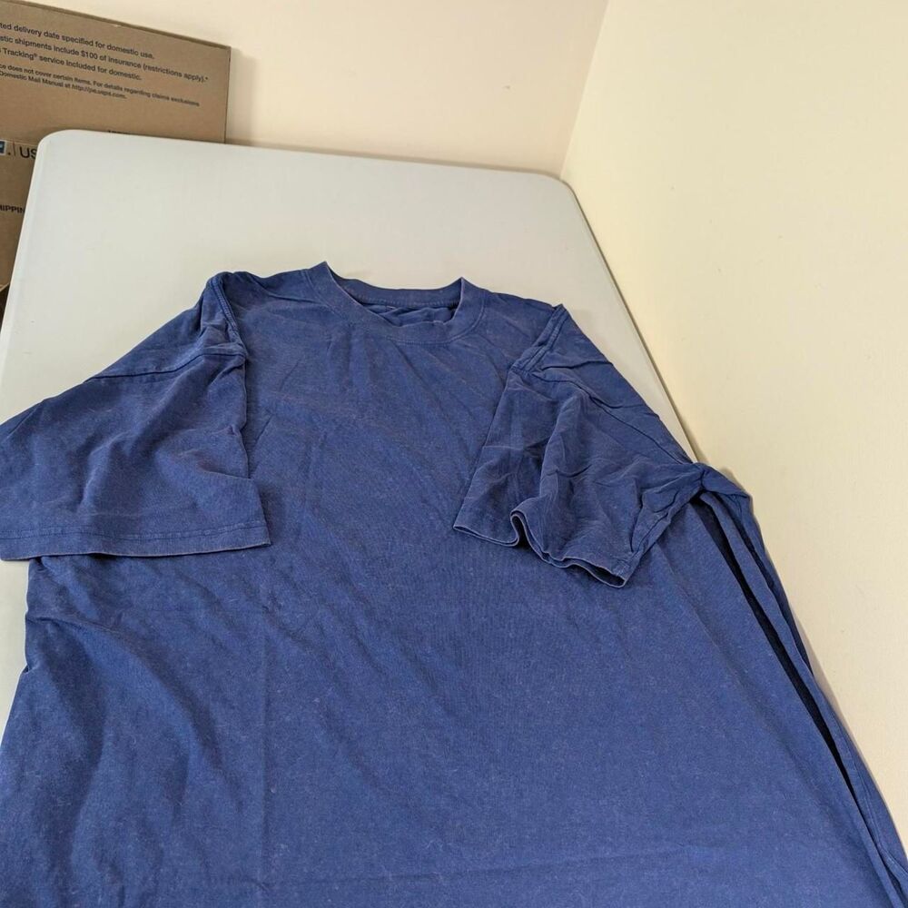 Men's Navy and Blue Shirt